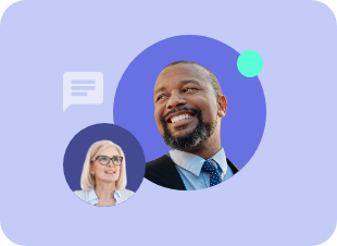 Customer Stories - Two professionals representing client testimonials