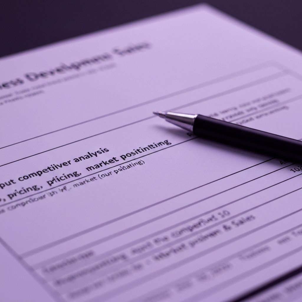 Input competitor info, pricing, mark