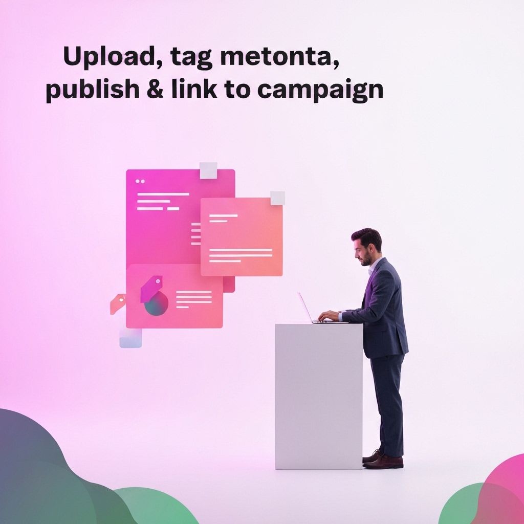 Upload, tag metadata, publish & link
