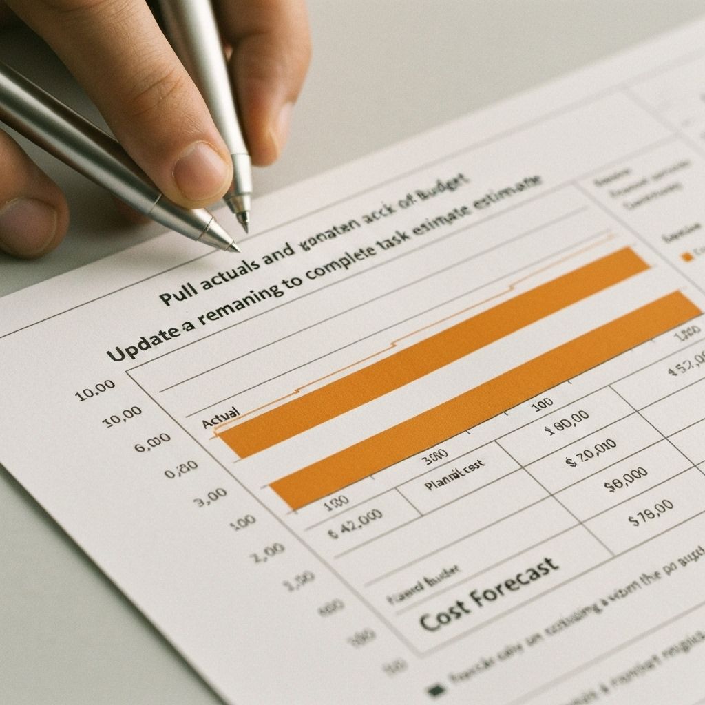 Pull actuals; update remaining-to-co