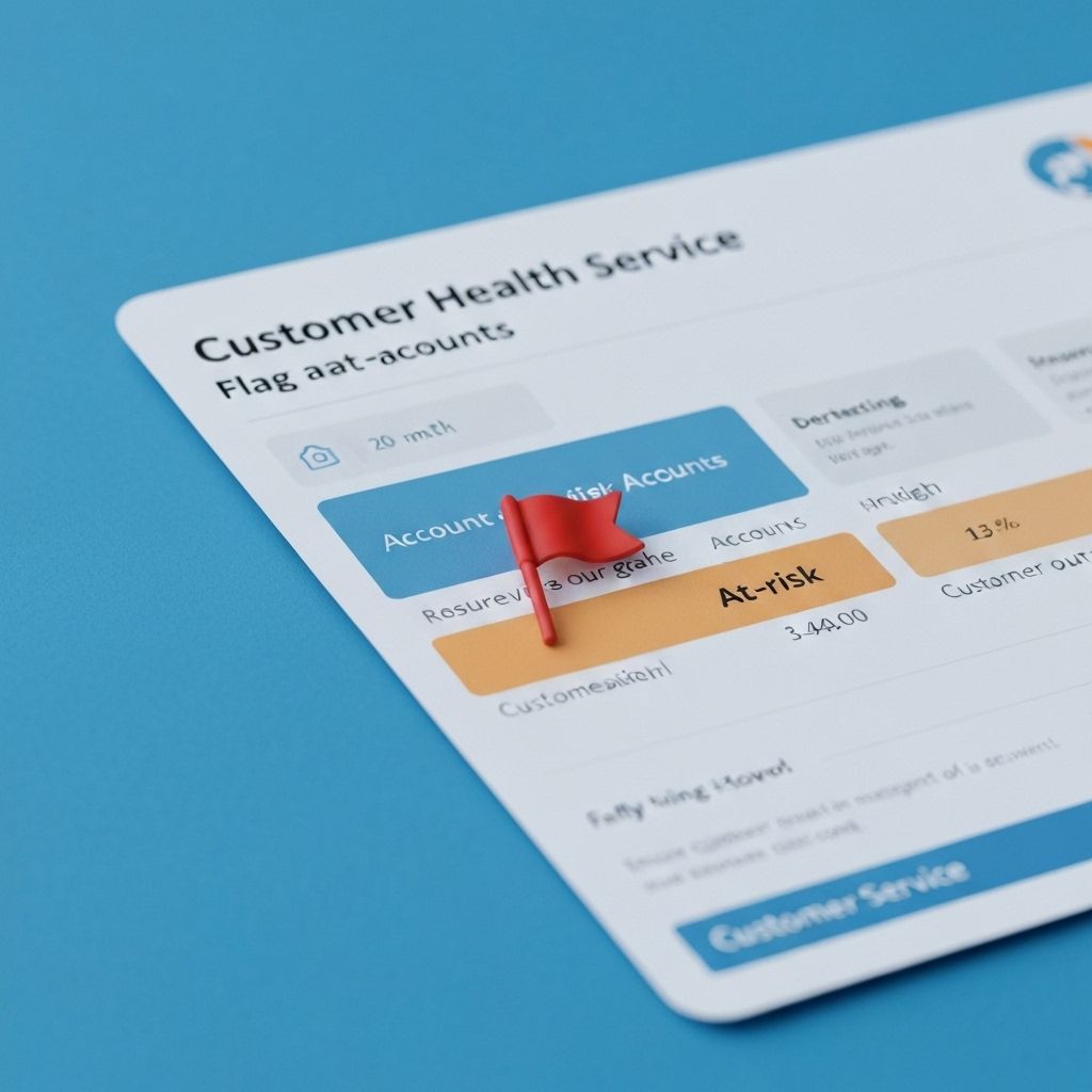 Refresh customer health score; flag 