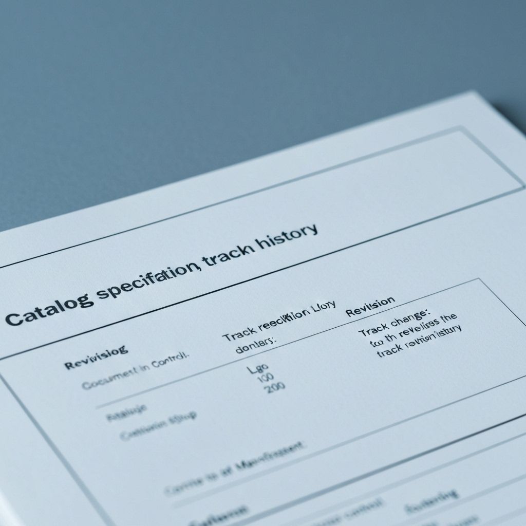 Catalog specification, track revisio