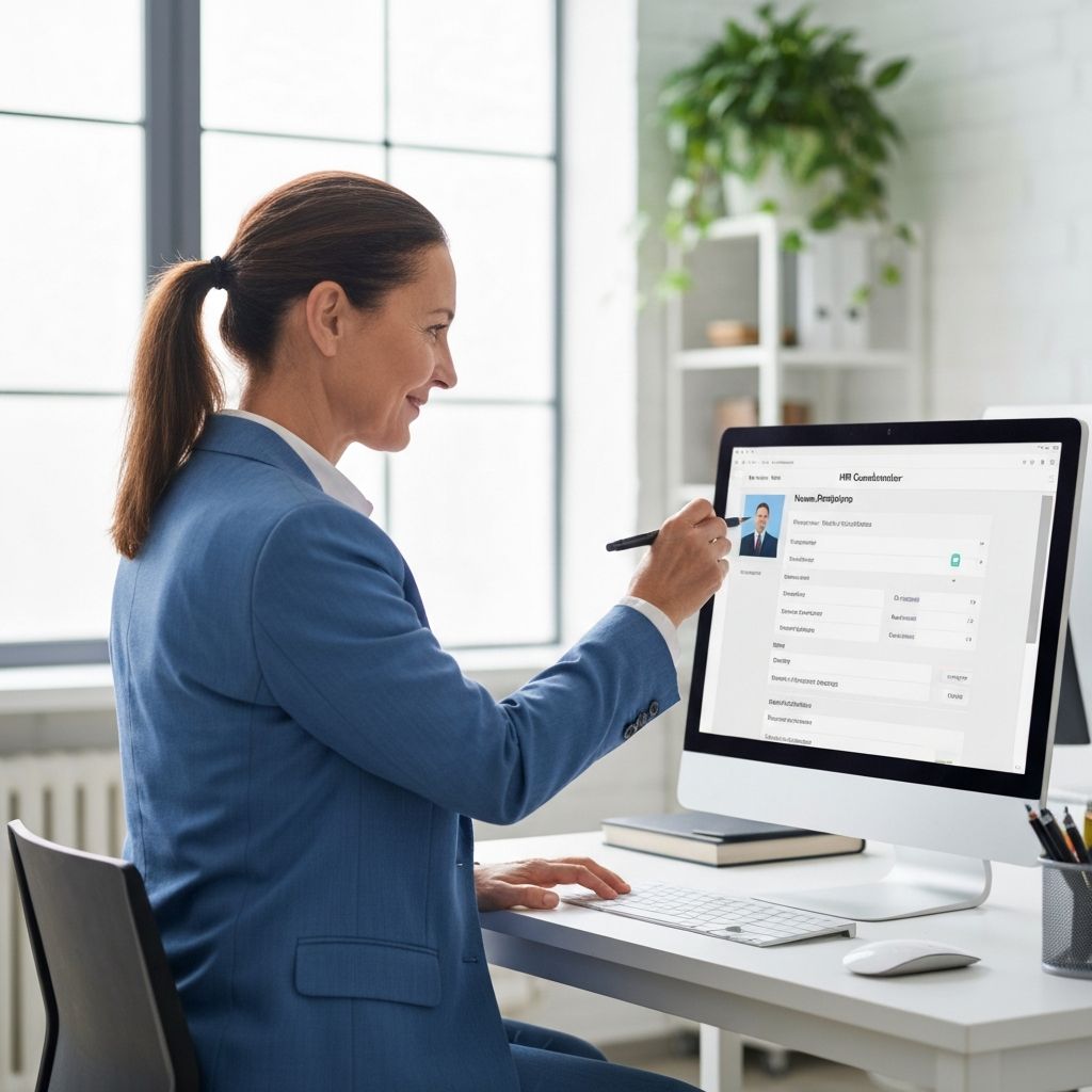 Input personal data, job details, st