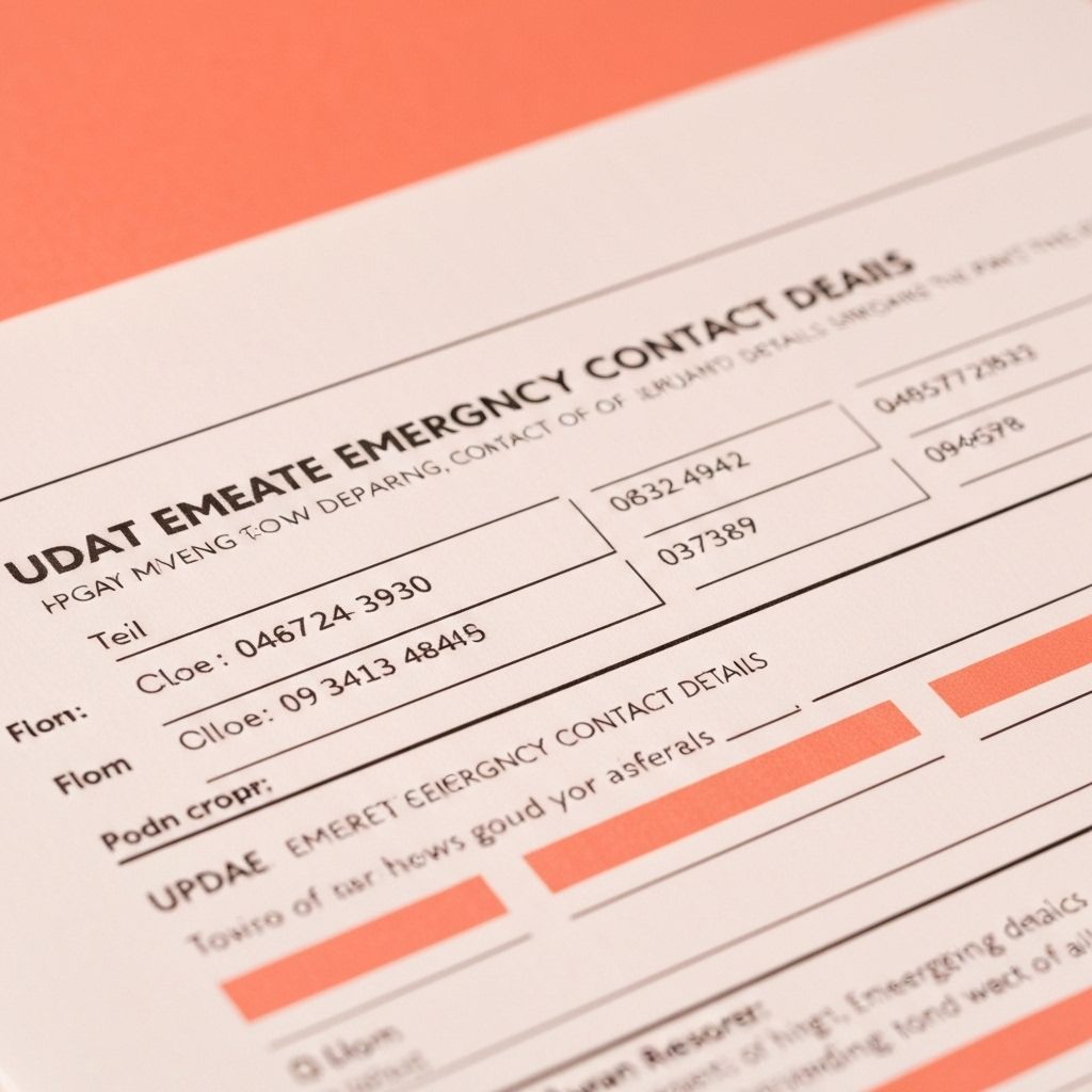 Update emergency contact details, re