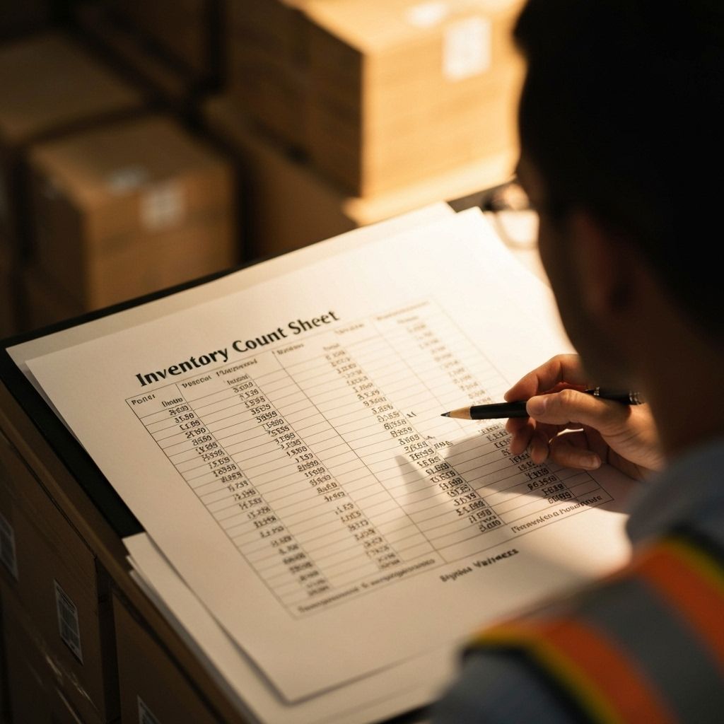 Compare physical count to system, ad