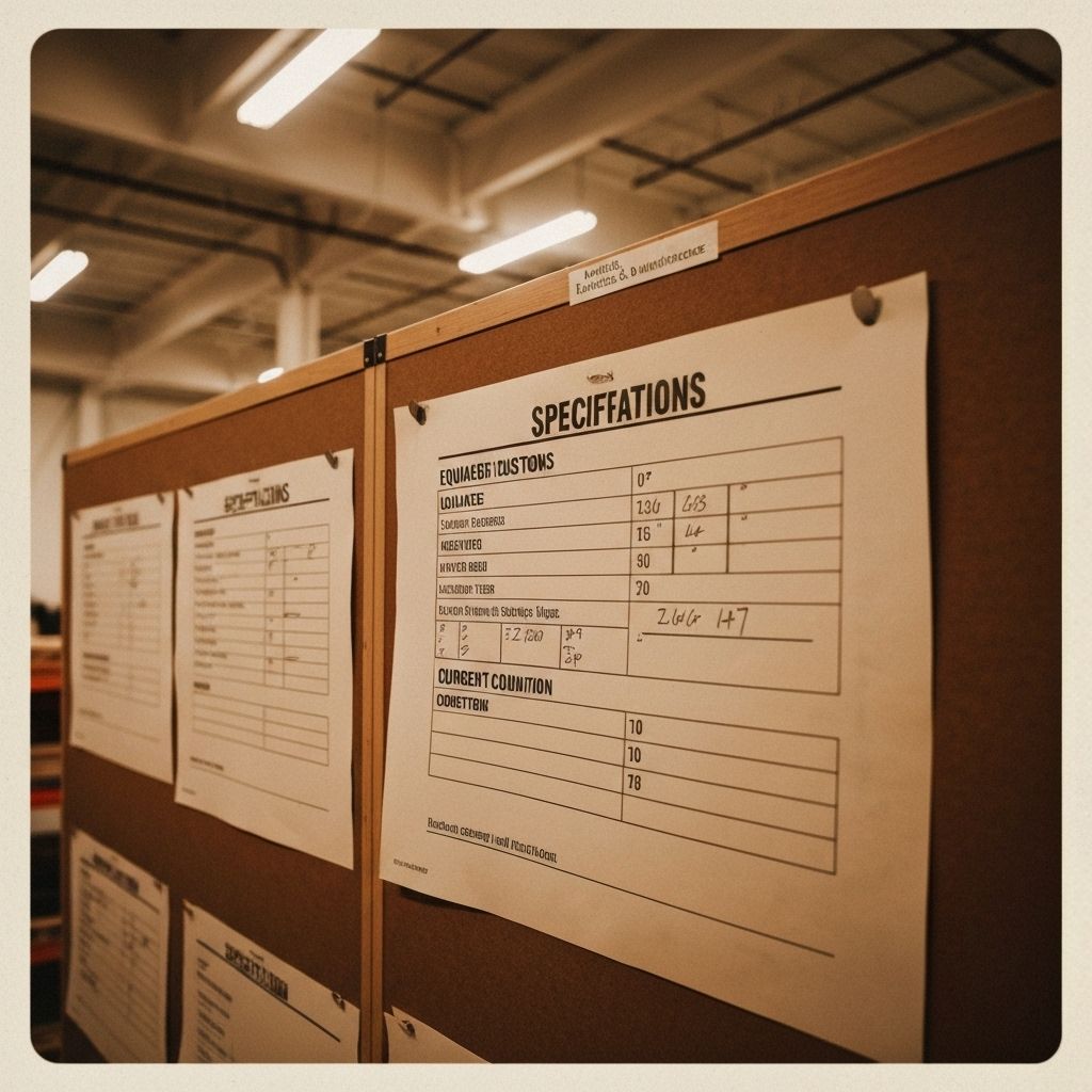 Update equipment specifications, loc
