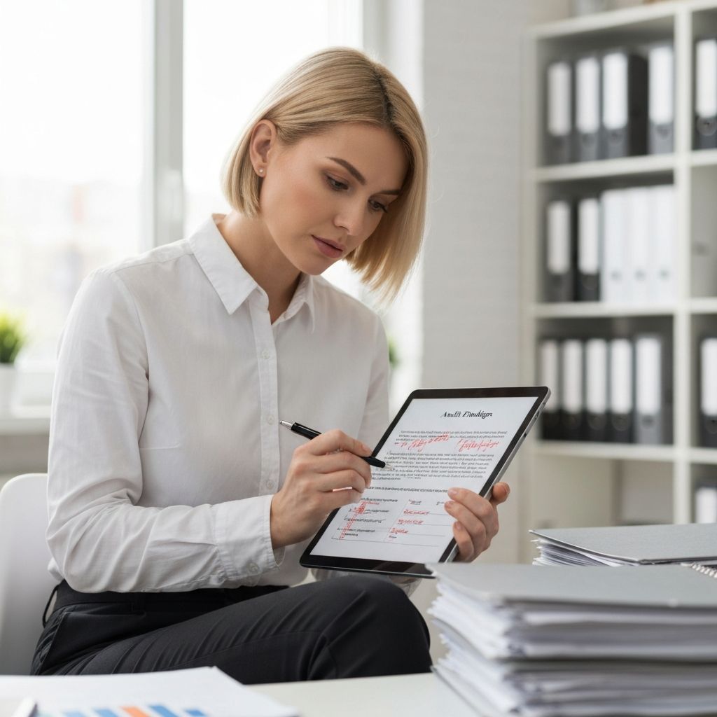 Document audit findings, assign corr