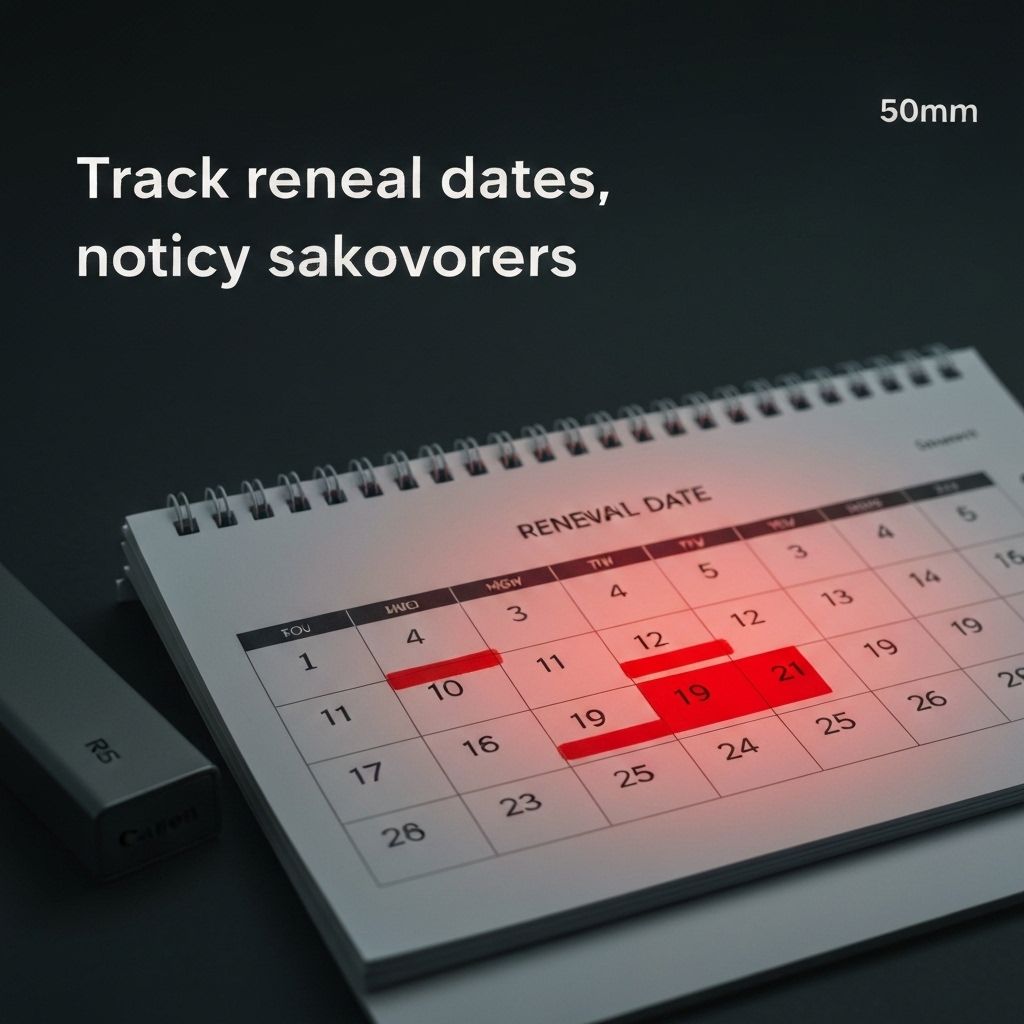 Track renewal dates, notify stakehol