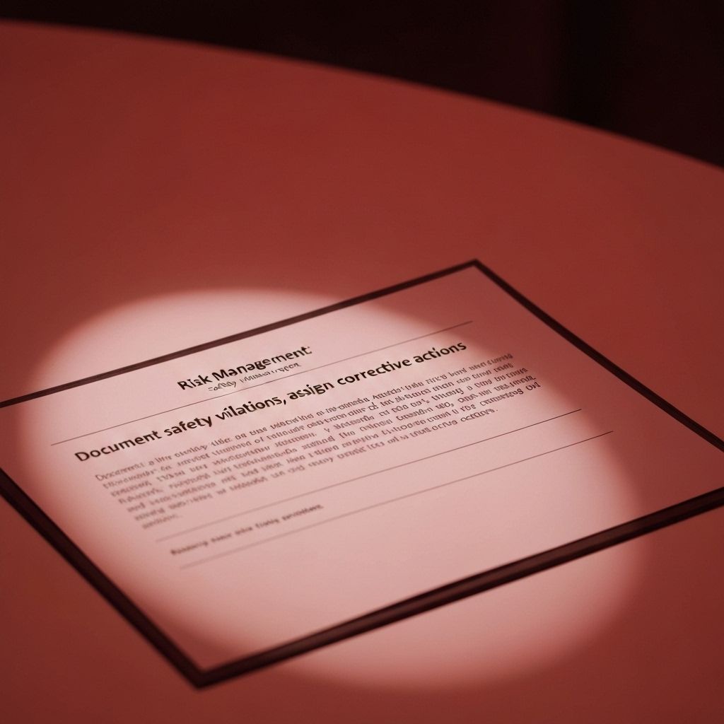 Document safety violations, assign c