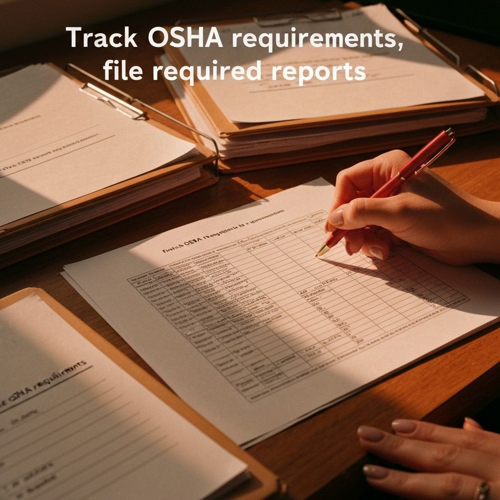 Track OSHA requirements, file requir