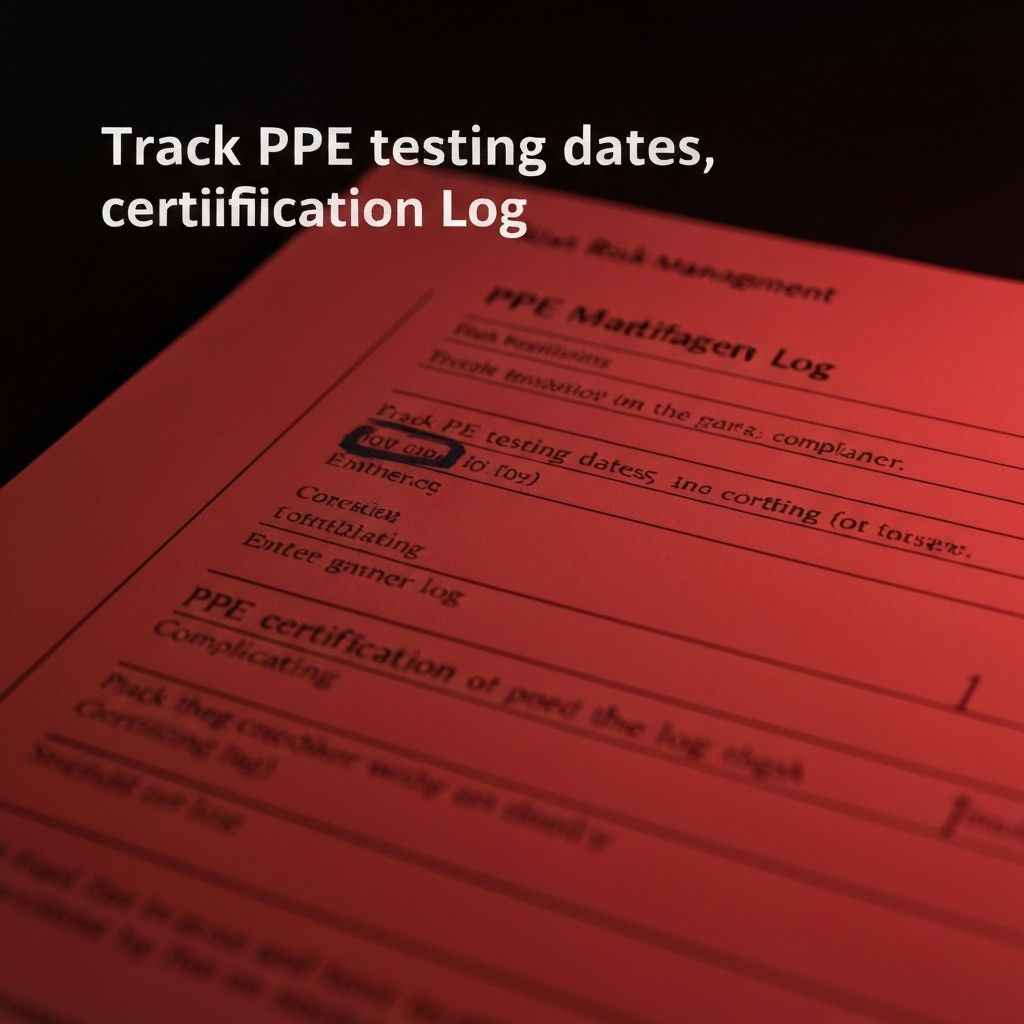 Track PPE testing dates, certificati