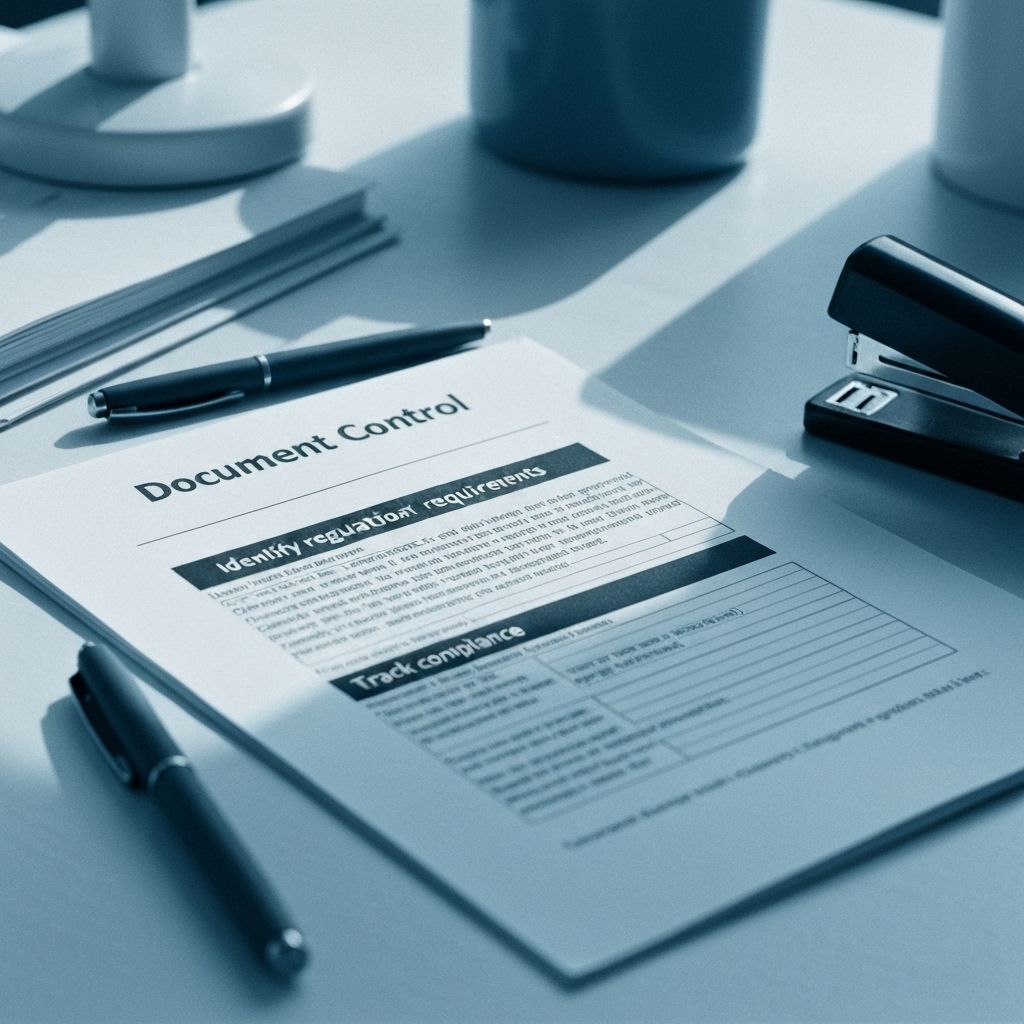 Identify regulatory requirements, tr