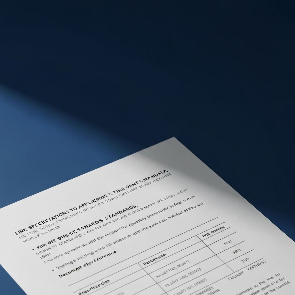 Link specifications to applicable st