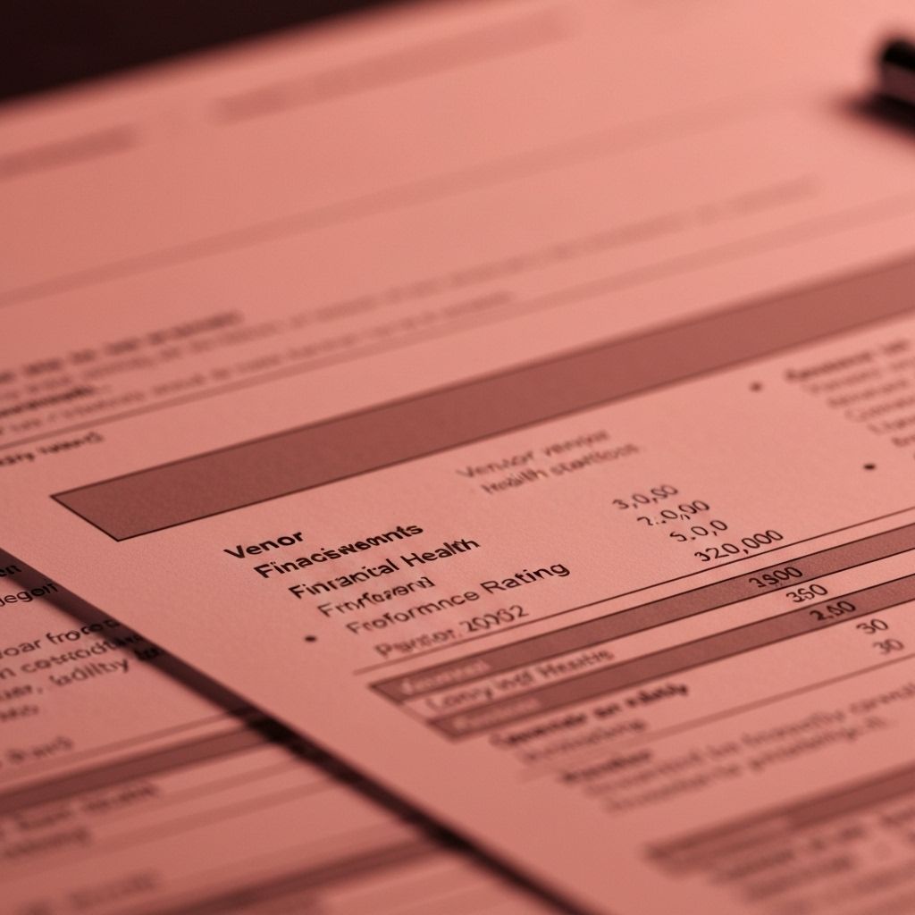 Assess vendor capabilities, financia